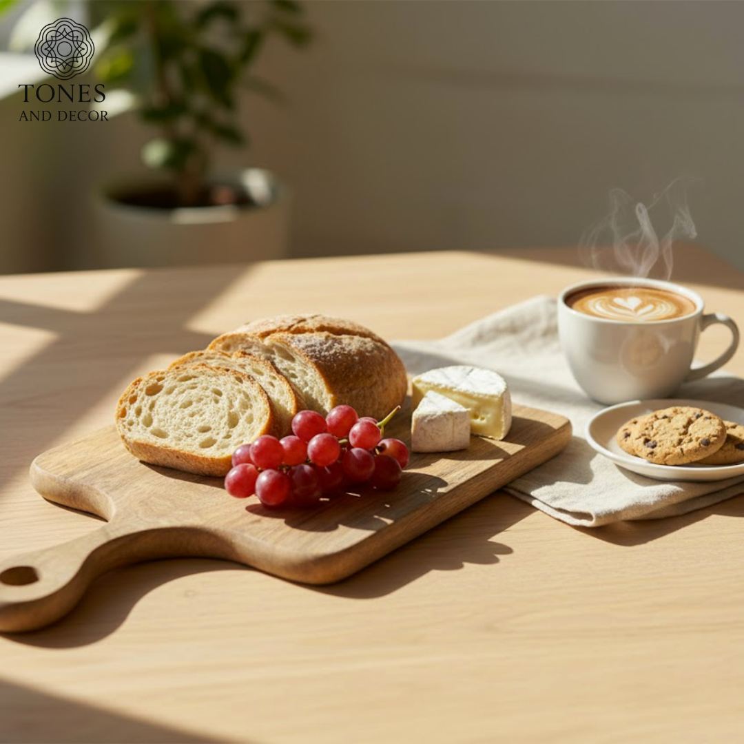 Handcrafted Paddle-Style Wooden Chopping & Serving Board – 35.5 × 20.32 cm
