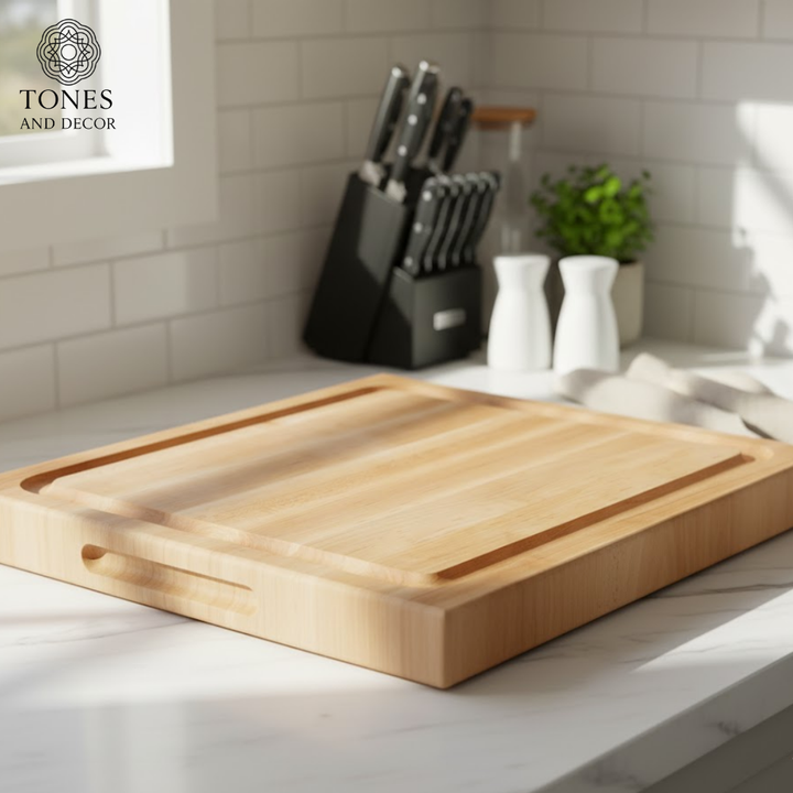 Extra-Large Wooden Chopping Board with Deep Juice Groove – 61 cm Professional Board (Copy)