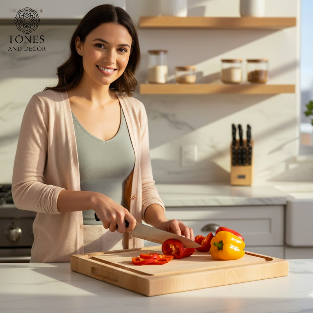 Extra-Large Wooden Chopping Board with Deep Juice Groove – 61 cm Professional Board (Copy)