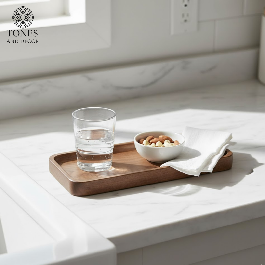 Handcrafted Compact Mango Wood Serving Tray