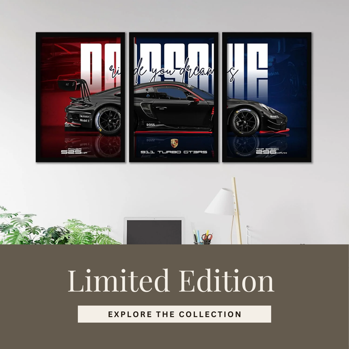 Cars Set of - 3 (Black)