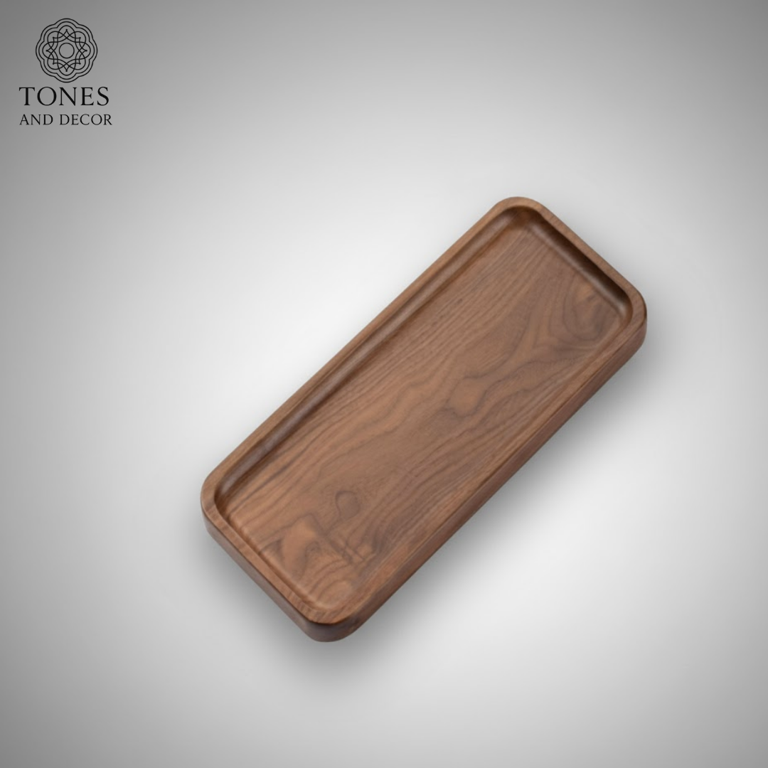 Handcrafted Compact Mango Wood Serving Tray