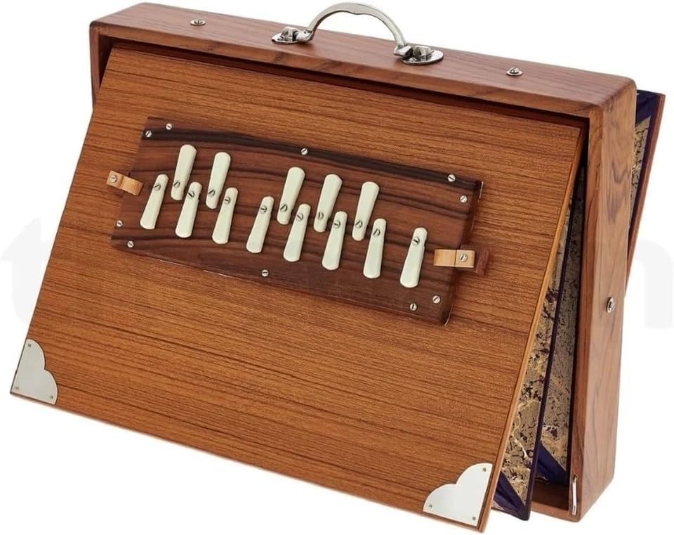 16" Shruti Box, Solid Teak Wood Sur Peti With Bag