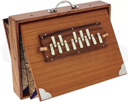 16" Shruti Box, Solid Teak Wood Sur Peti With Bag