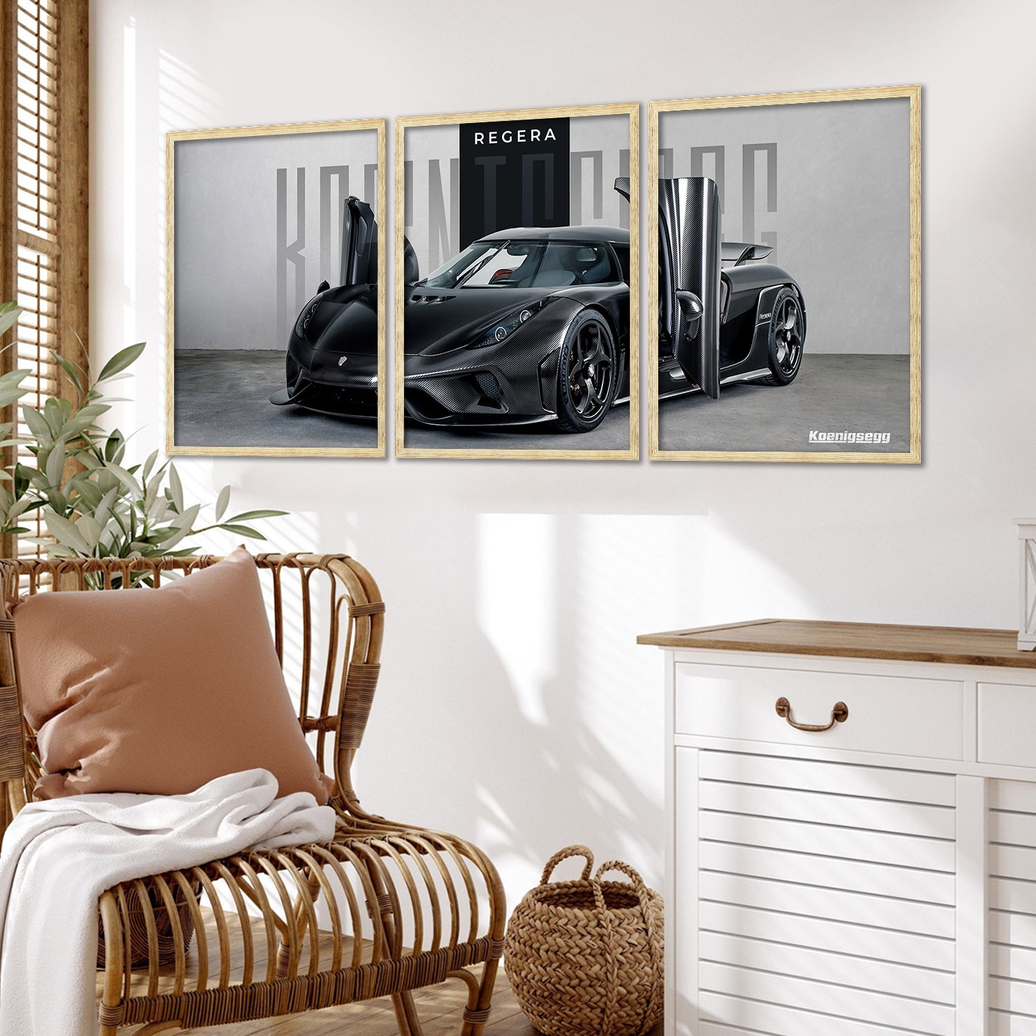 Big Koinegsegg Regera Car Framed Posters