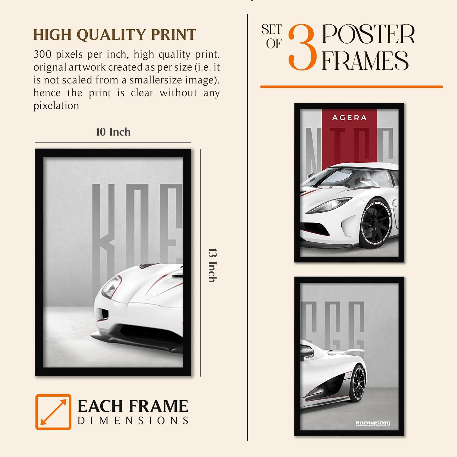 Big Koinegsegg Cars Framed Posters