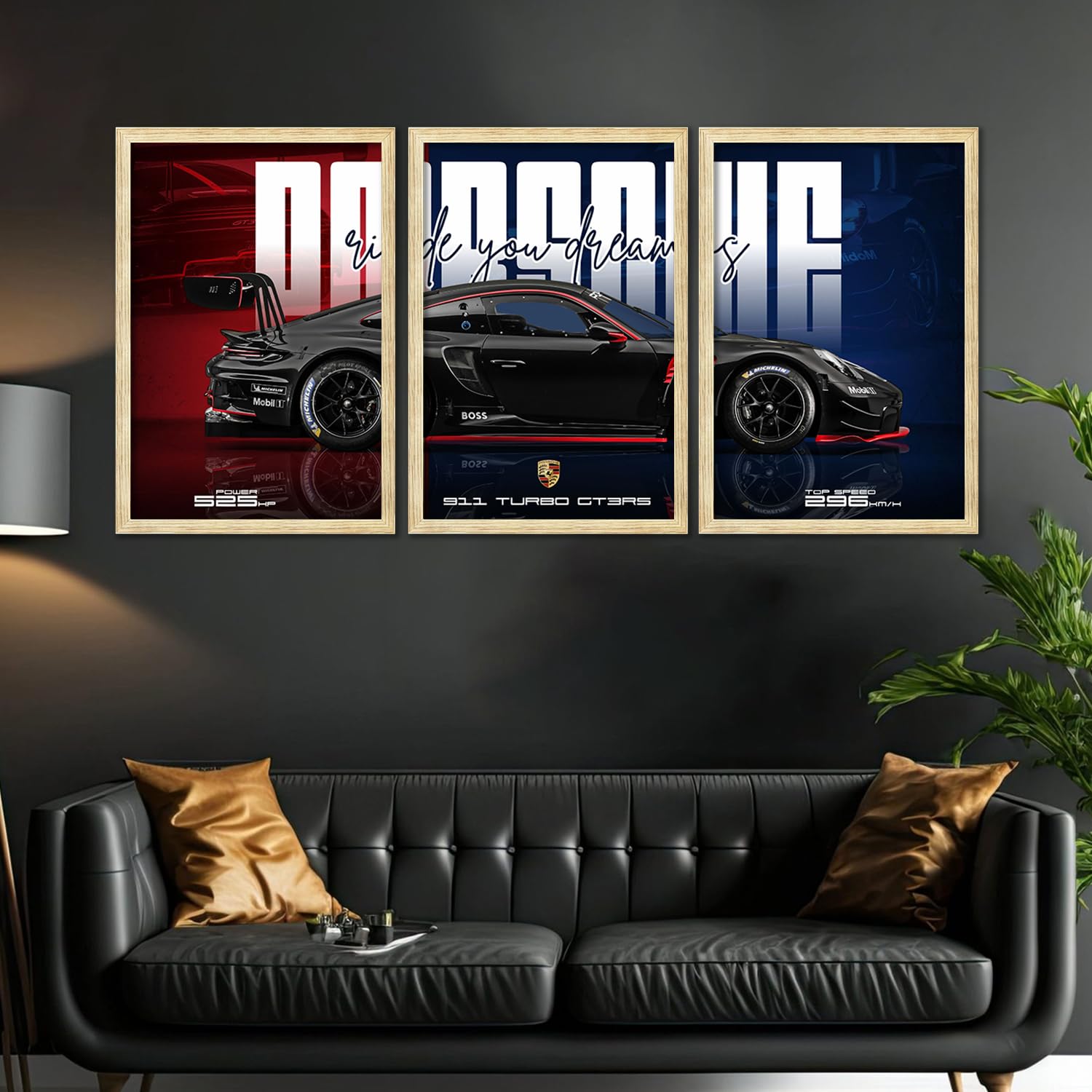 Big Porsche Cars Framed Posters