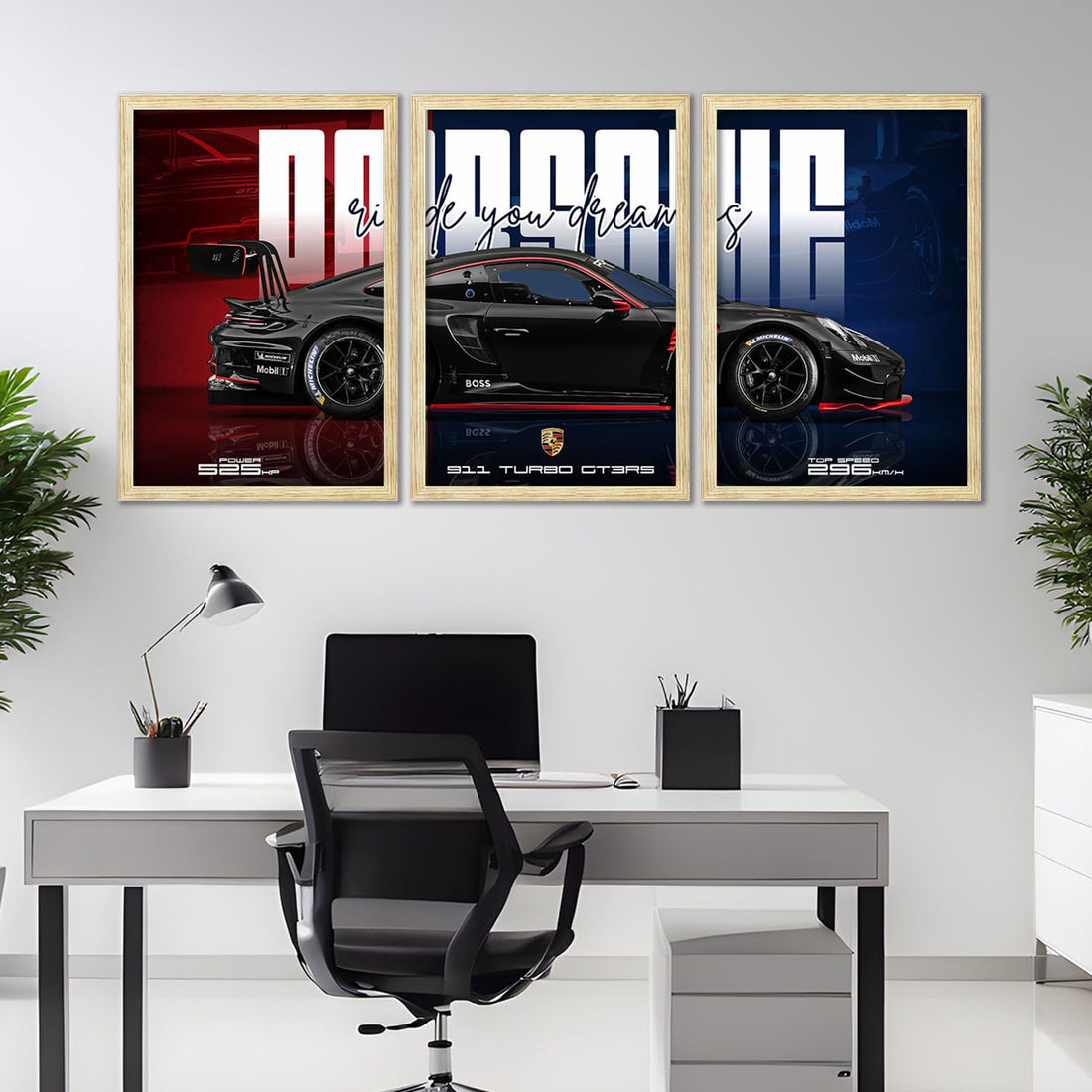 Big Porsche Cars Framed Posters