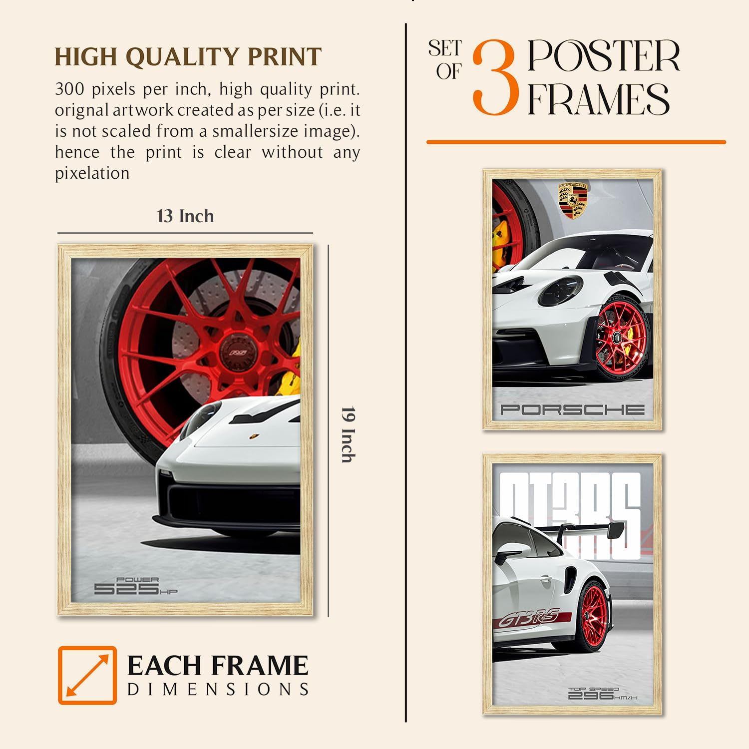 Big Porsche Cars Framed Posters