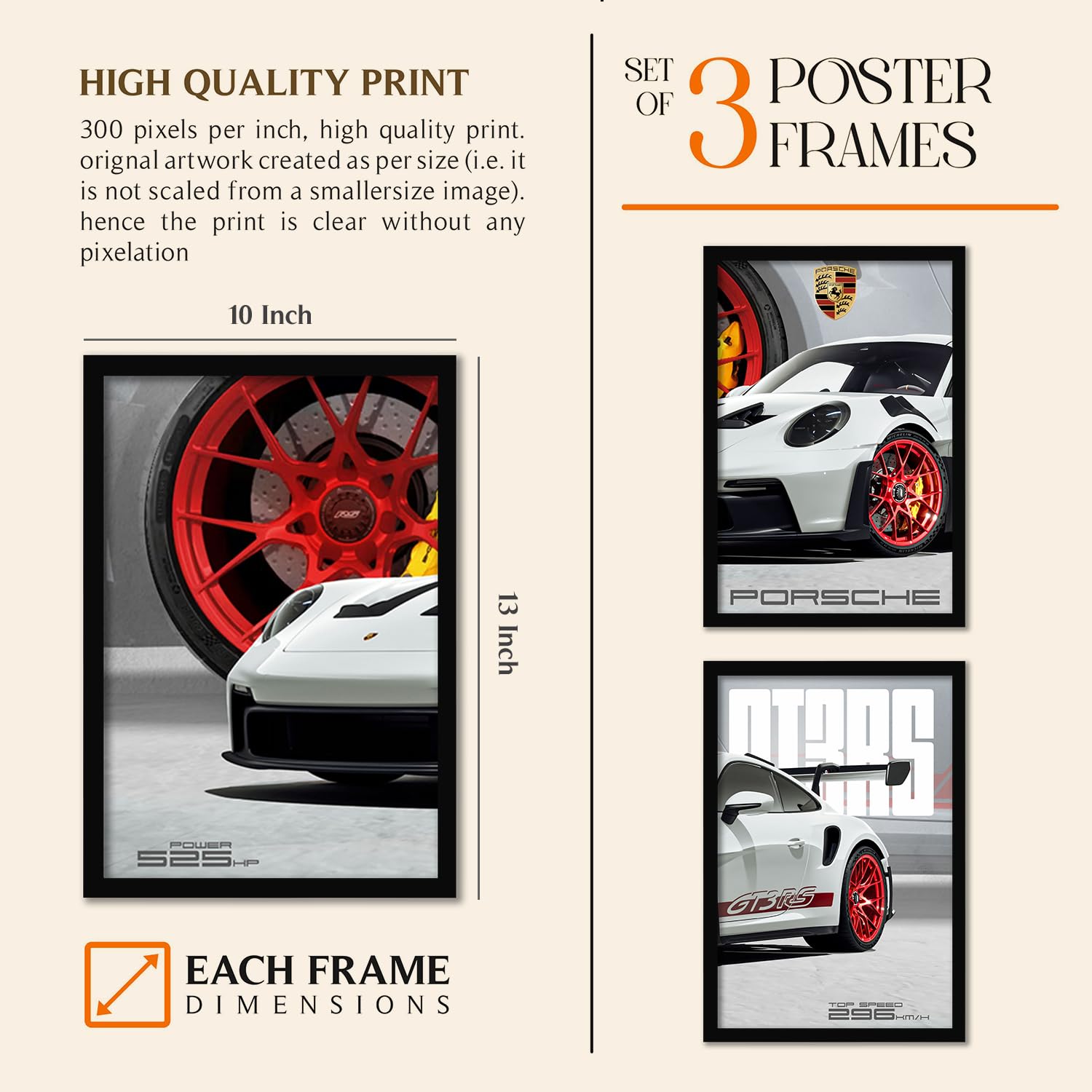 Big Porsche Cars Framed Posters