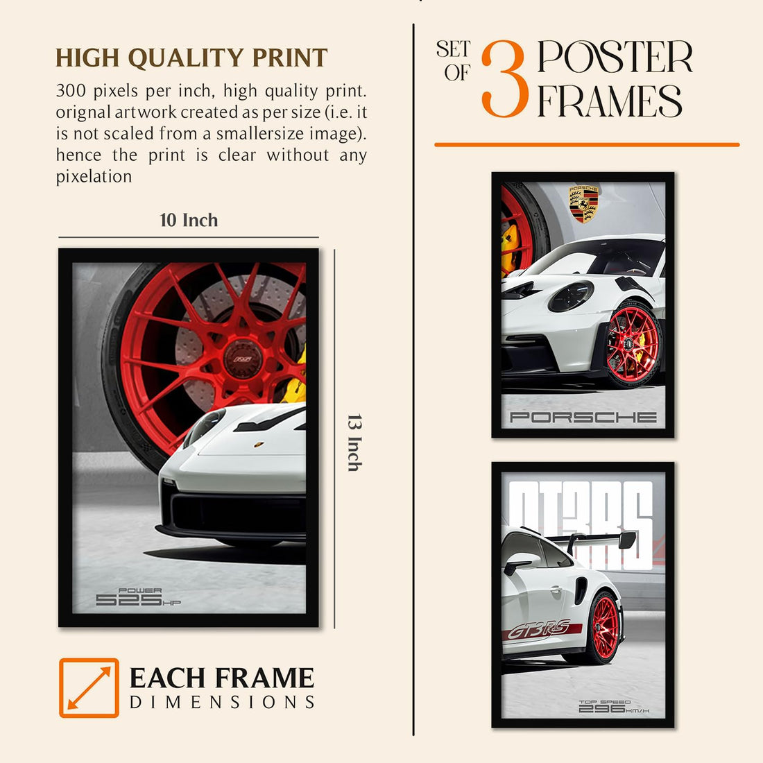 Big Porsche Cars Framed Posters