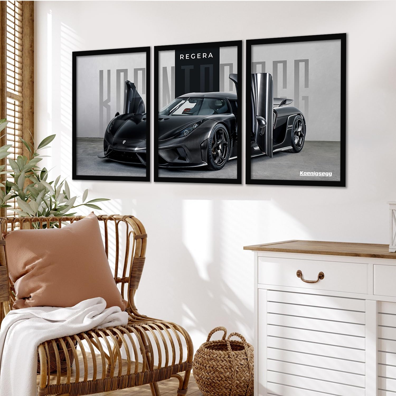 Big Koinegsegg Regera Car Framed Posters