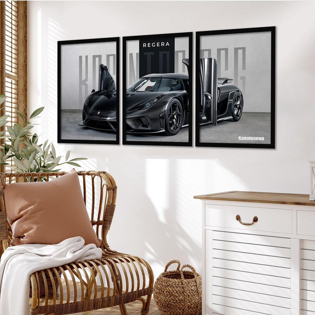 Big Koinegsegg Regera Car Framed Posters