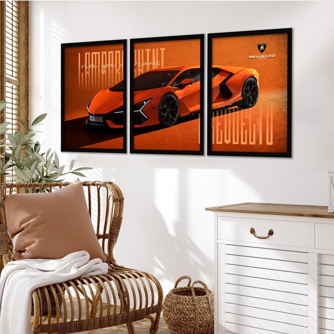Big Lamborghini Cars Framed Posters