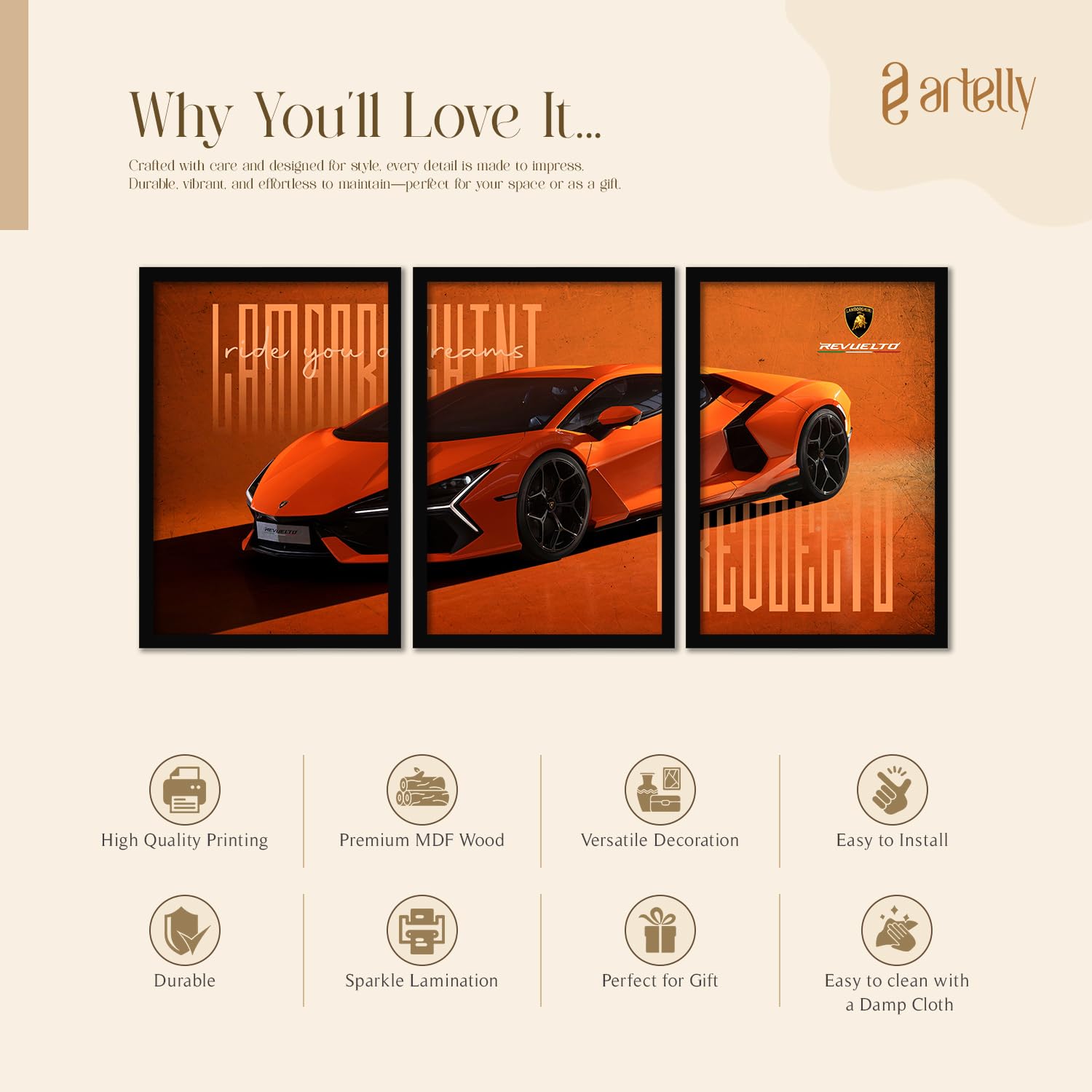 Big Lamborghini Cars Framed Posters