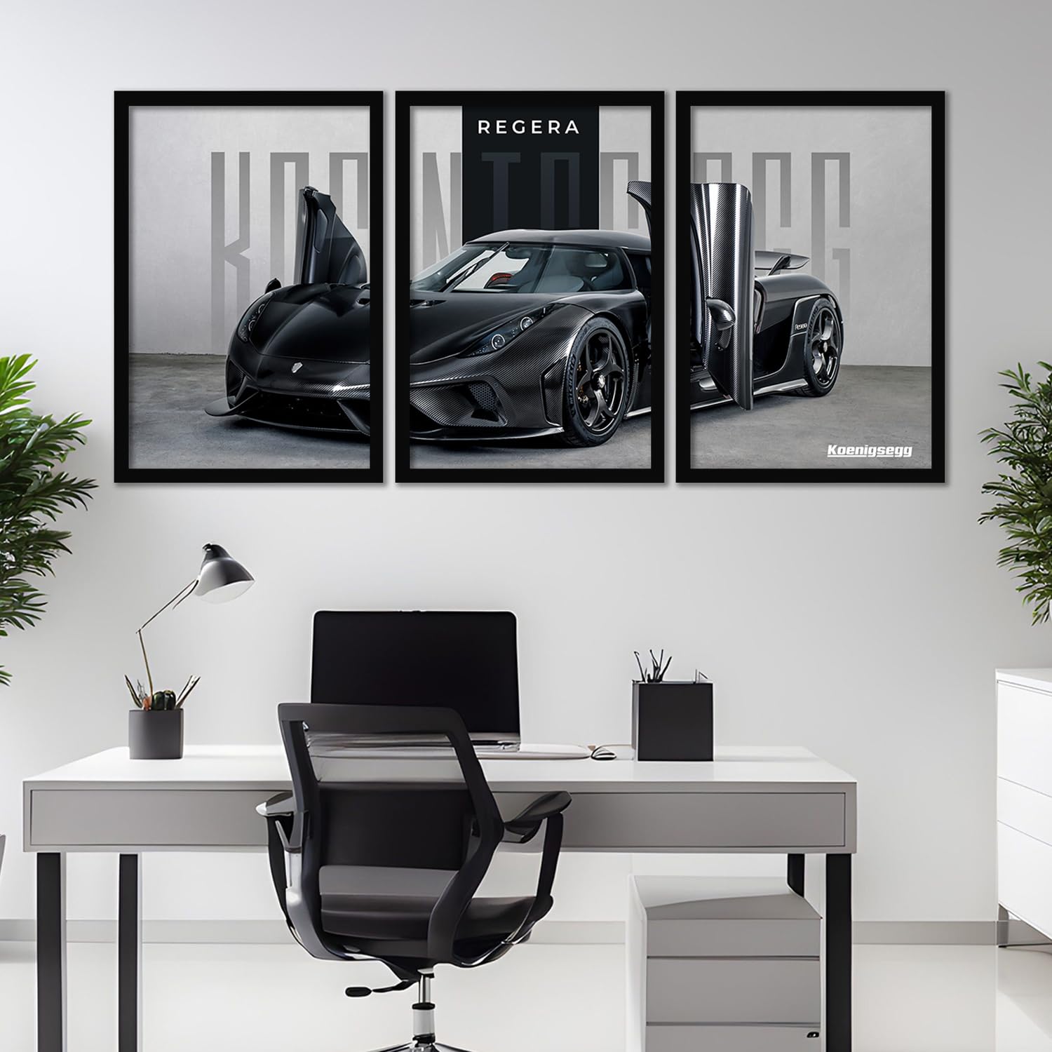 Big Koinegsegg Regera Car Framed Posters