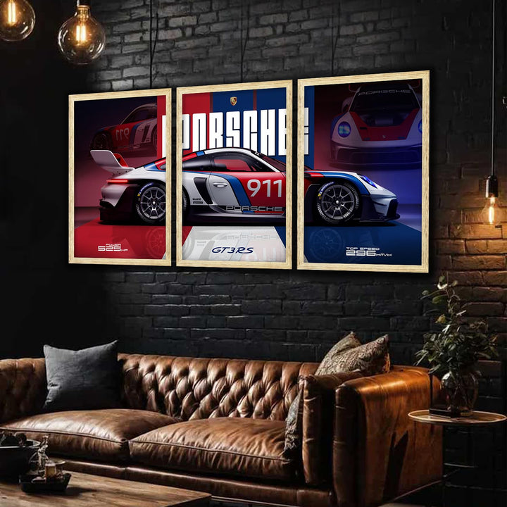Big Porsche Cars Framed Posters