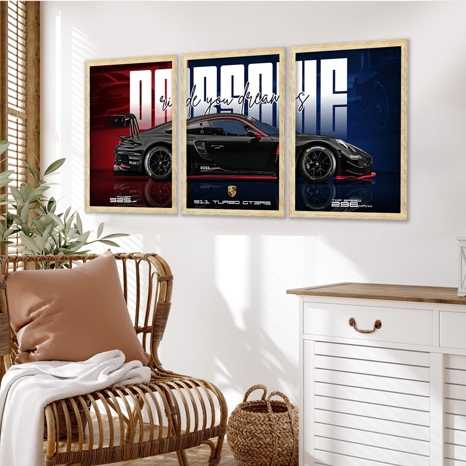 Big Porsche Cars Framed Posters