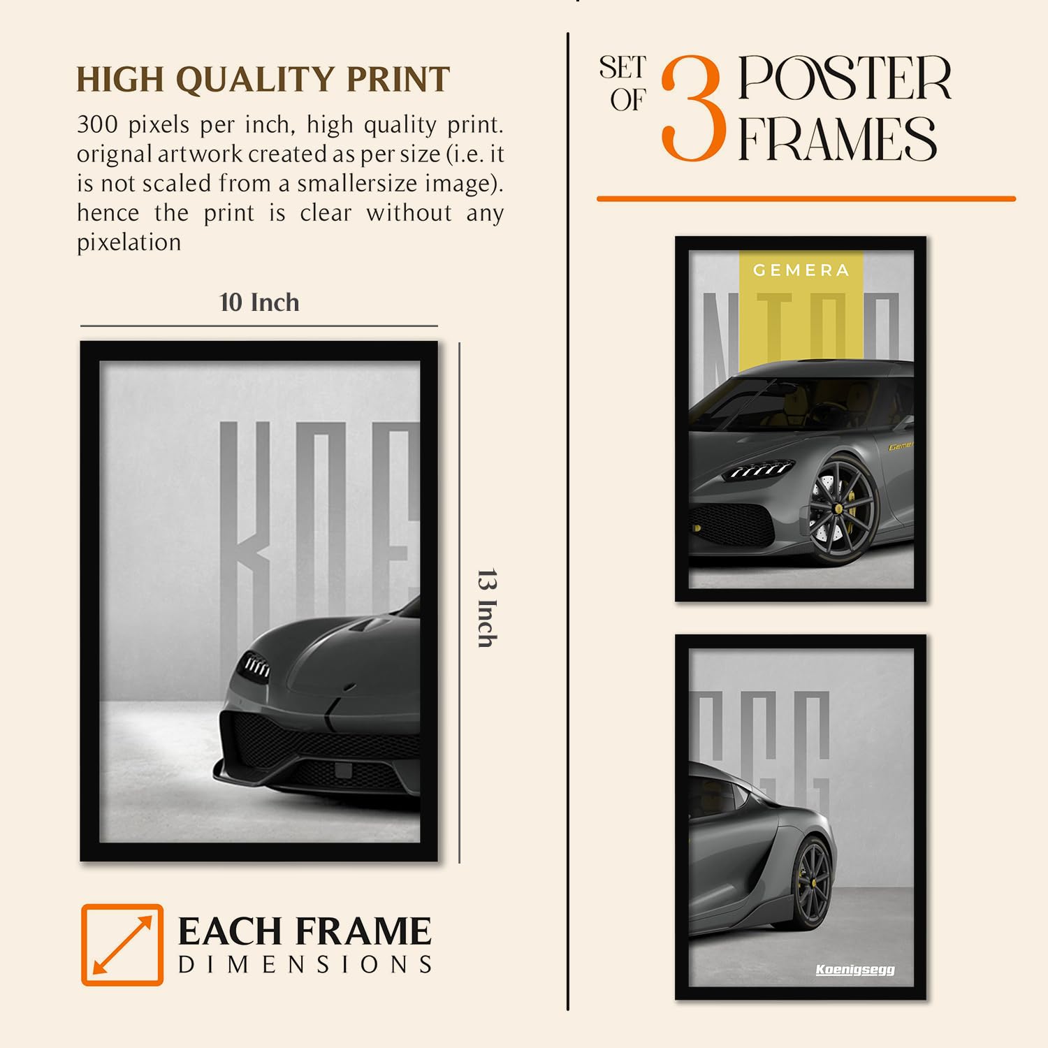 Big Koinegsegg Cars Framed Posters