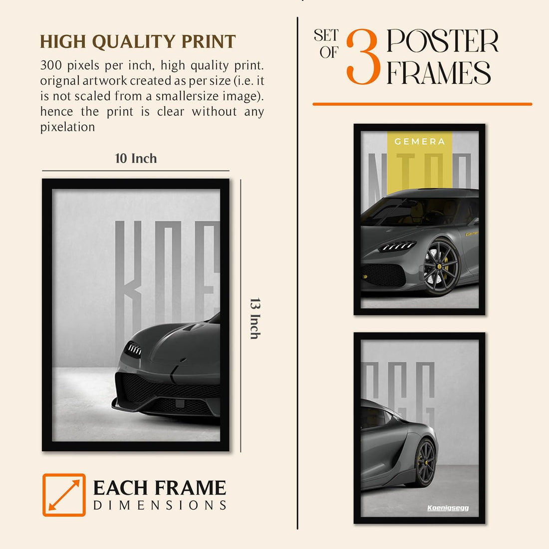 Big Koinegsegg Cars Framed Posters