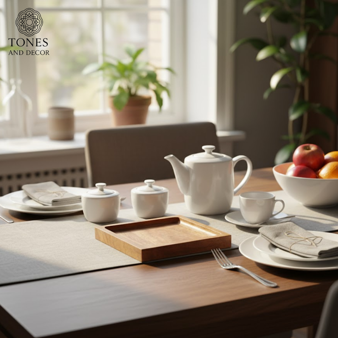 Square Mango Wood Serving Tray