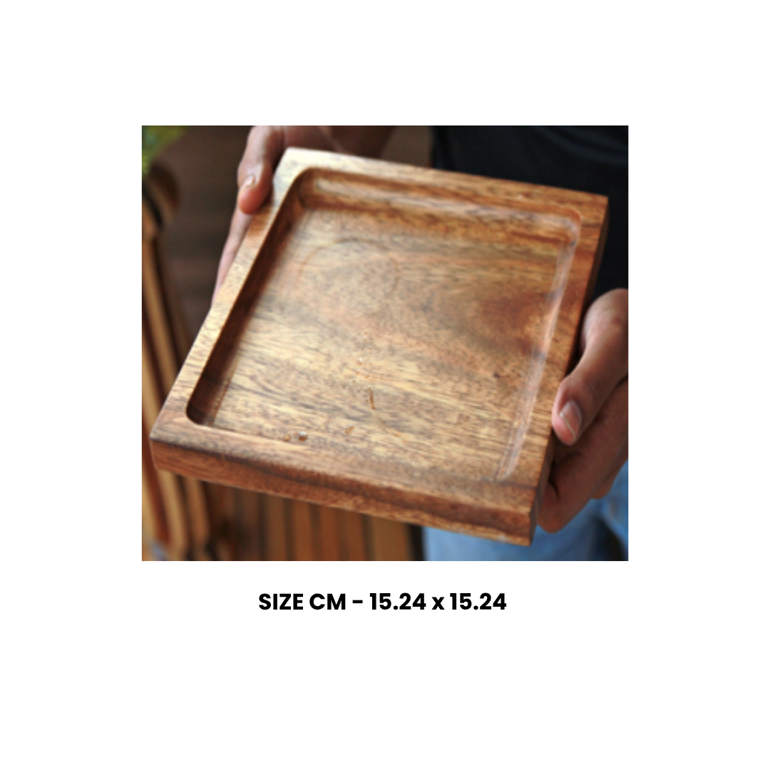 Square Mango Wood Serving Tray