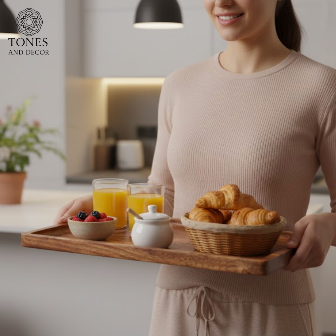 Rectangular Mango Wood Serving Tray