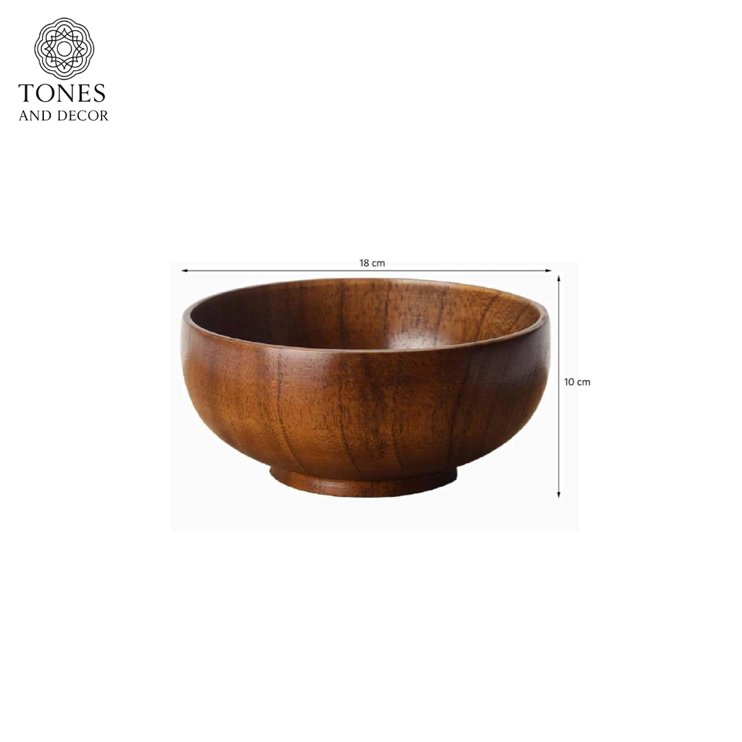 Handcrafted Sheesham Wood Bowl – 18 cm (7 Inch) | Premium Natural Finish | 100% Food-Safe & Eco-Friendly
