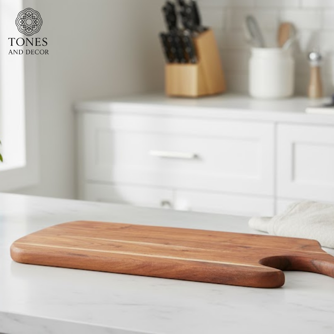 Handcrafted Long Wooden Chopping & Serving Board – 54 × 25 cm Premium Board