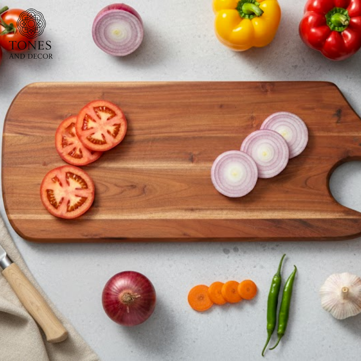 Handcrafted Long Wooden Chopping & Serving Board – 54 × 25 cm Premium Board