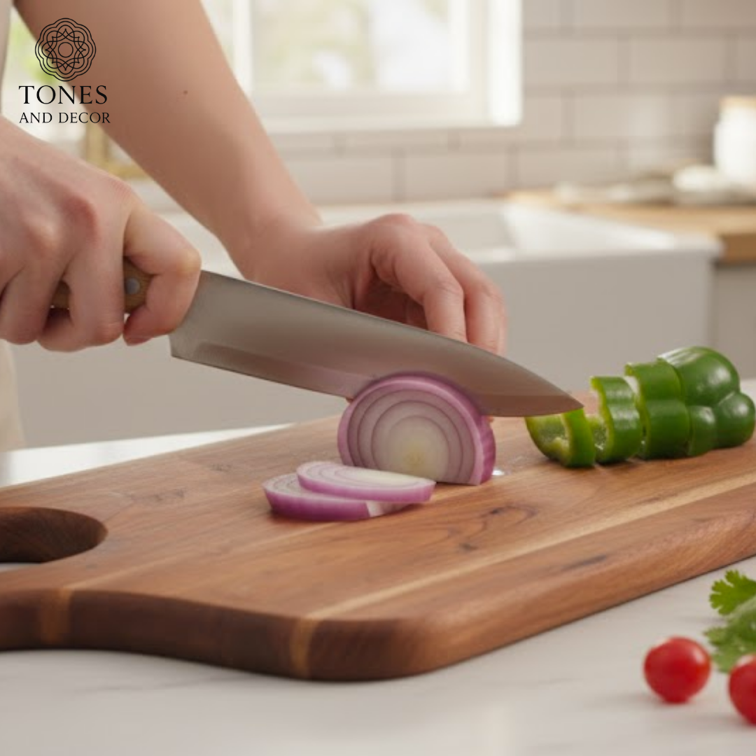 Handcrafted Long Wooden Chopping & Serving Board – 54 × 25 cm Premium Board