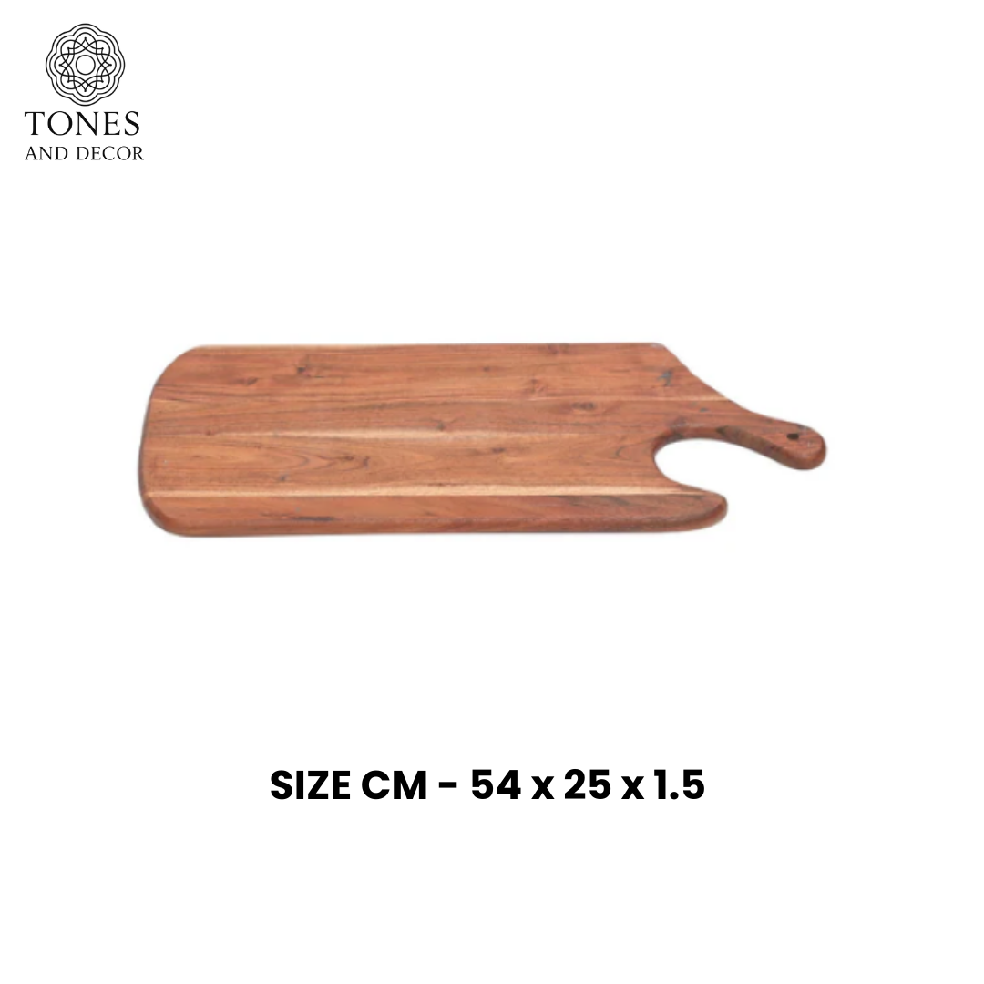 Handcrafted Long Wooden Chopping & Serving Board – 54 × 25 cm Premium Board