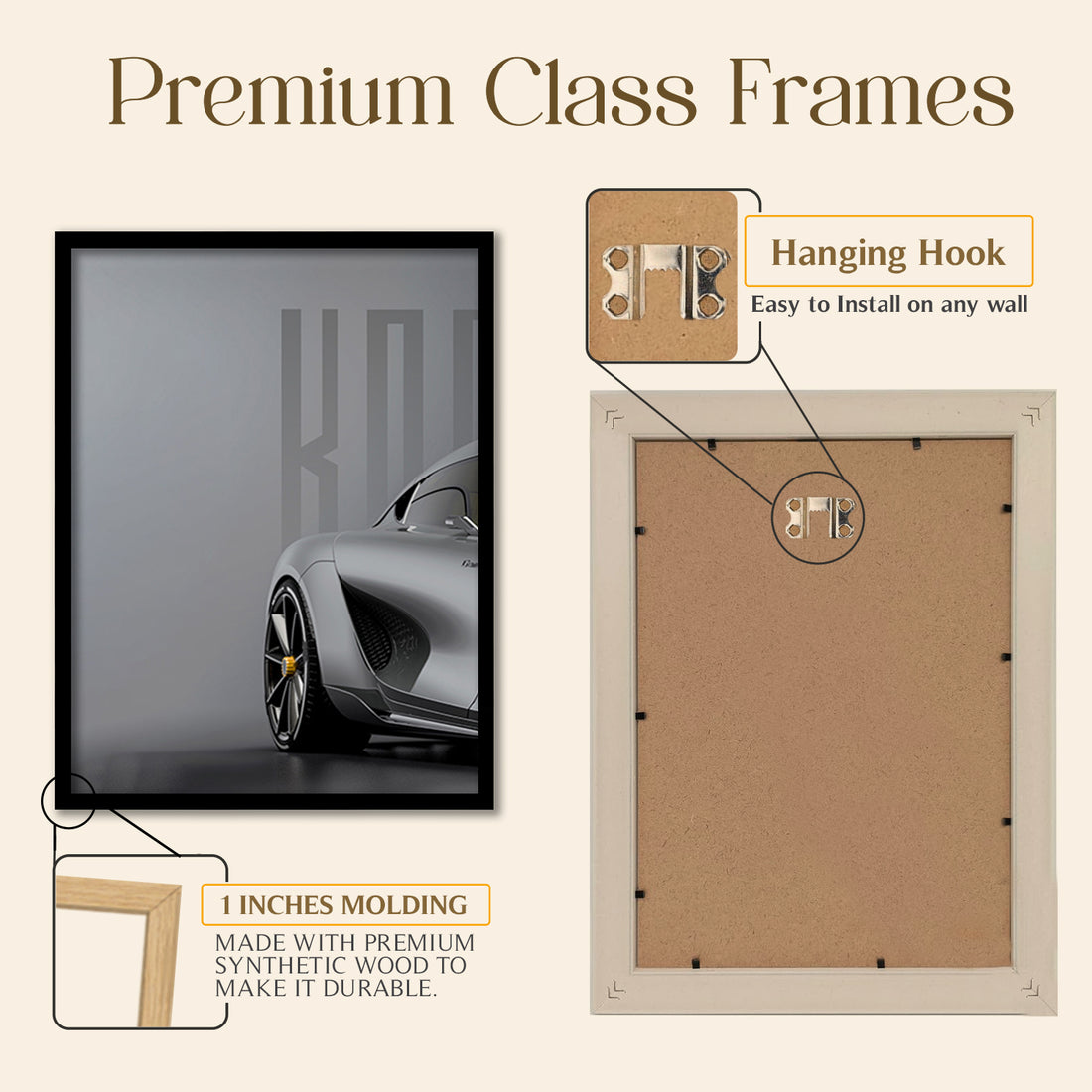 Big Koinegsegg Gemera Car Framed Posters