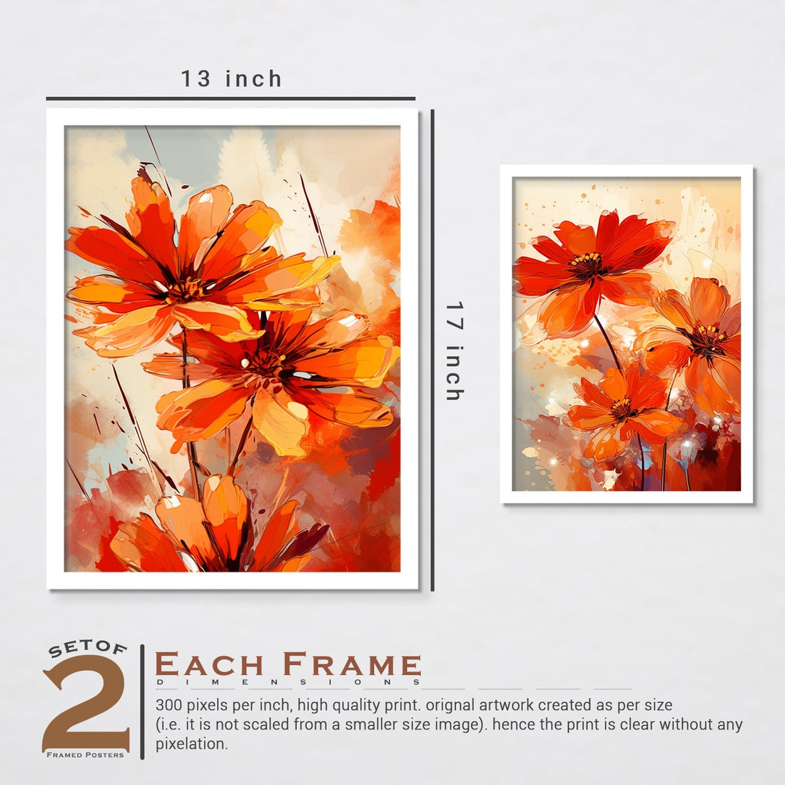 Orange Lily Flower Art