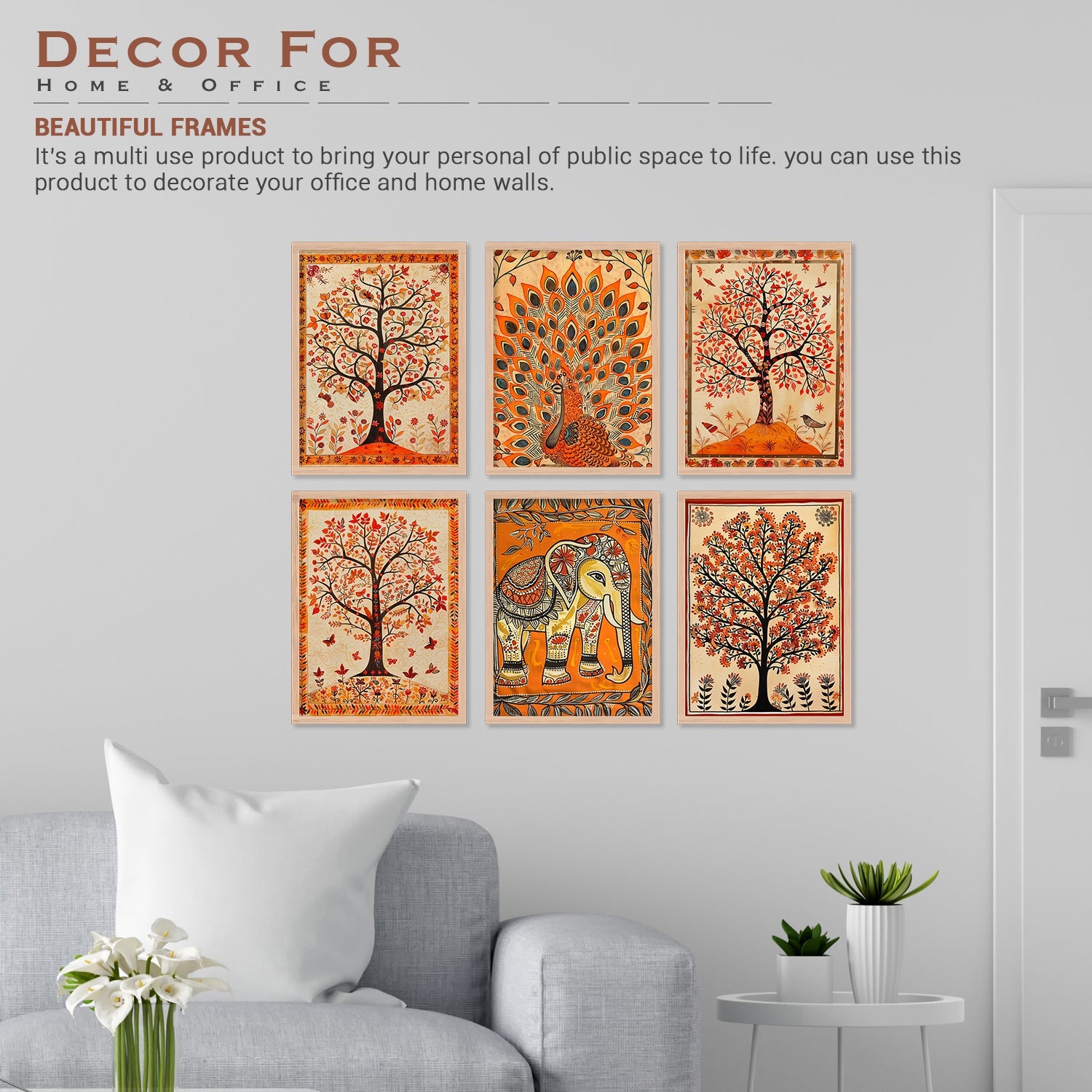 Orange Colour Tree Art