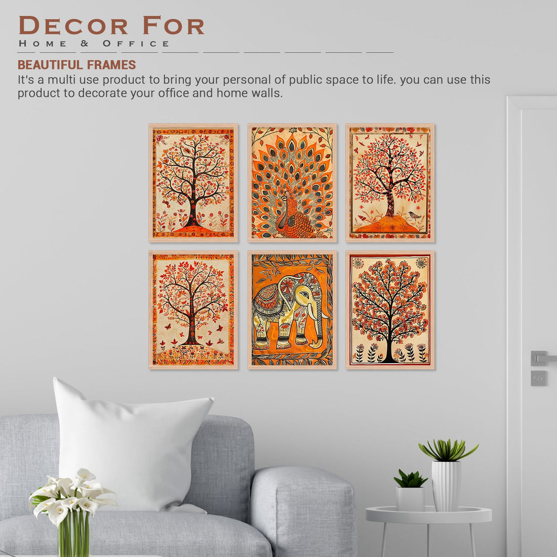 Orange Colour Tree Art