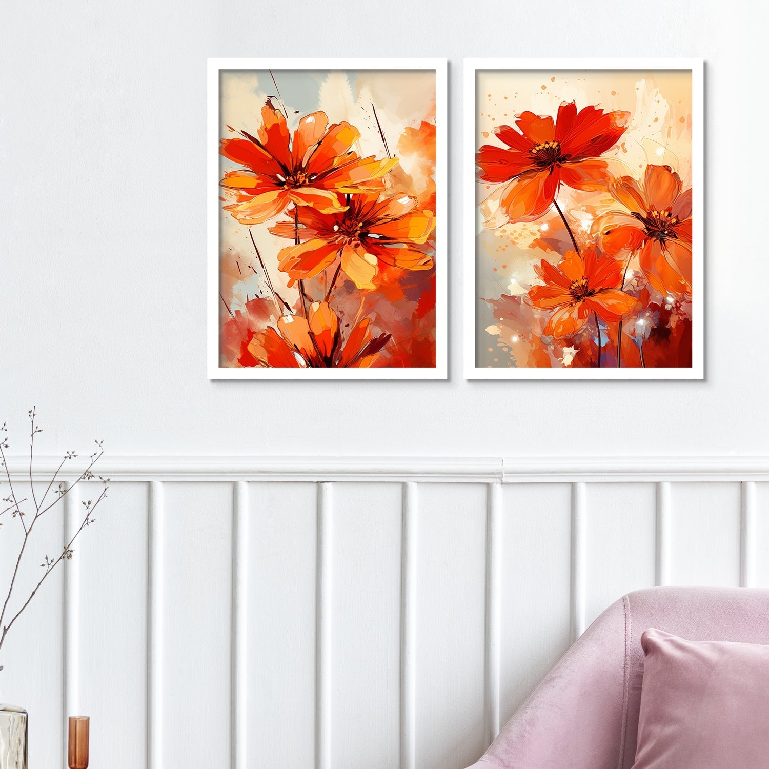 Orange Lily Flower Art