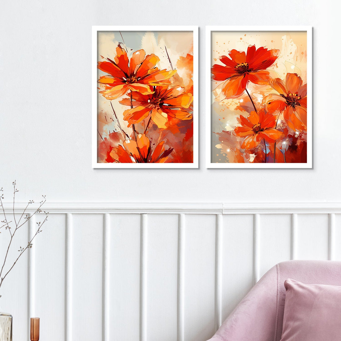 Orange Lily Flower Art