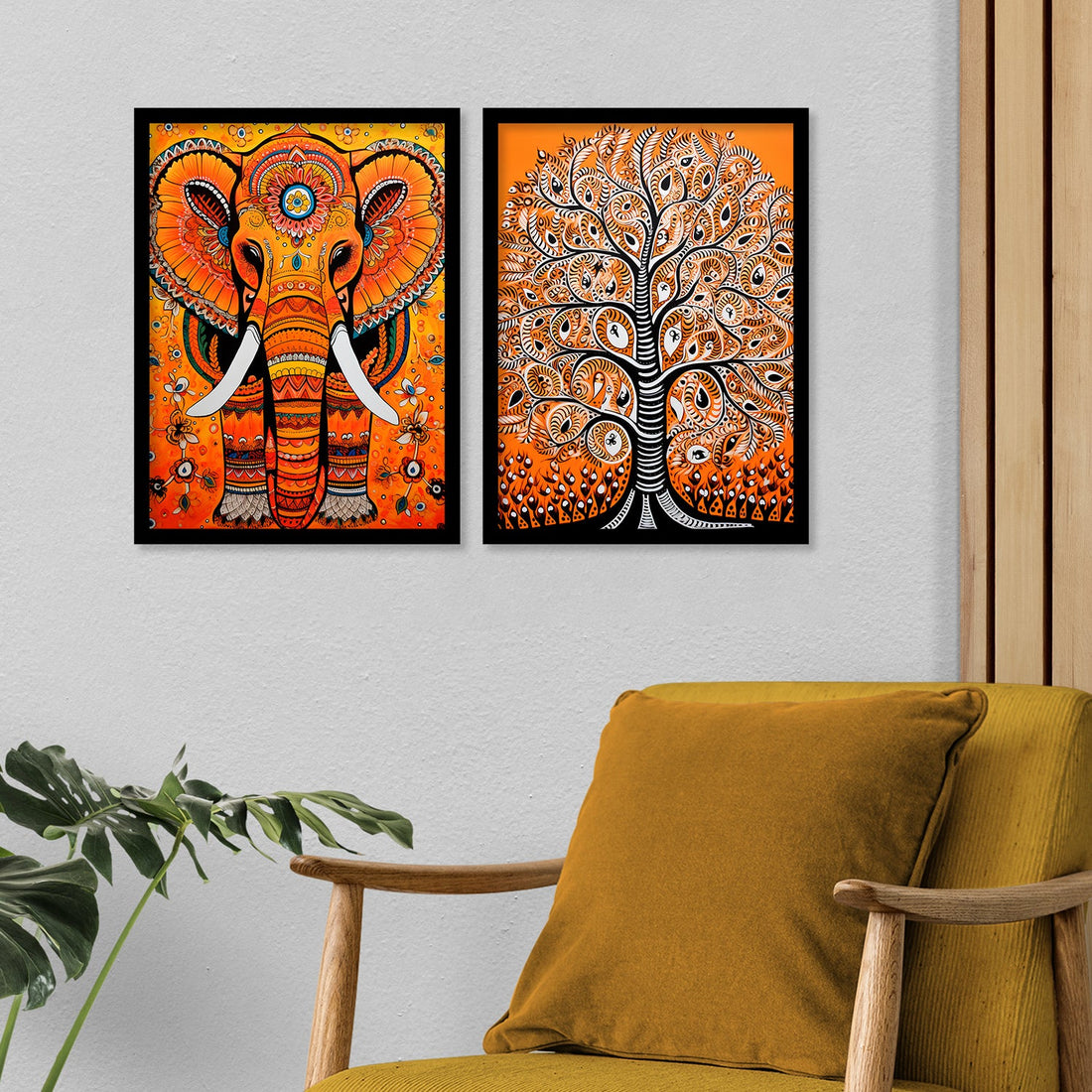 Elephant Wall Painting