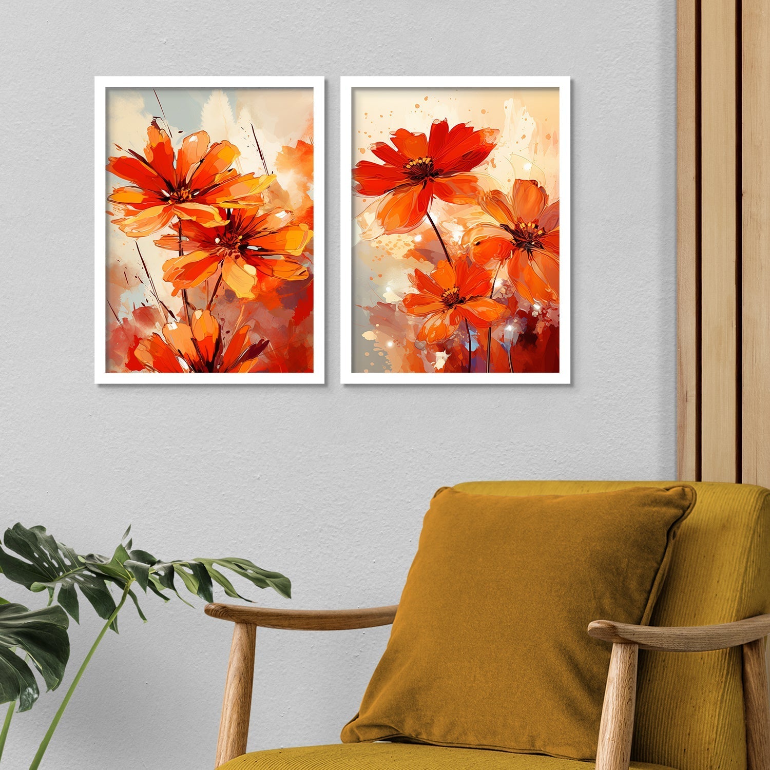 Orange Lily Flower Art