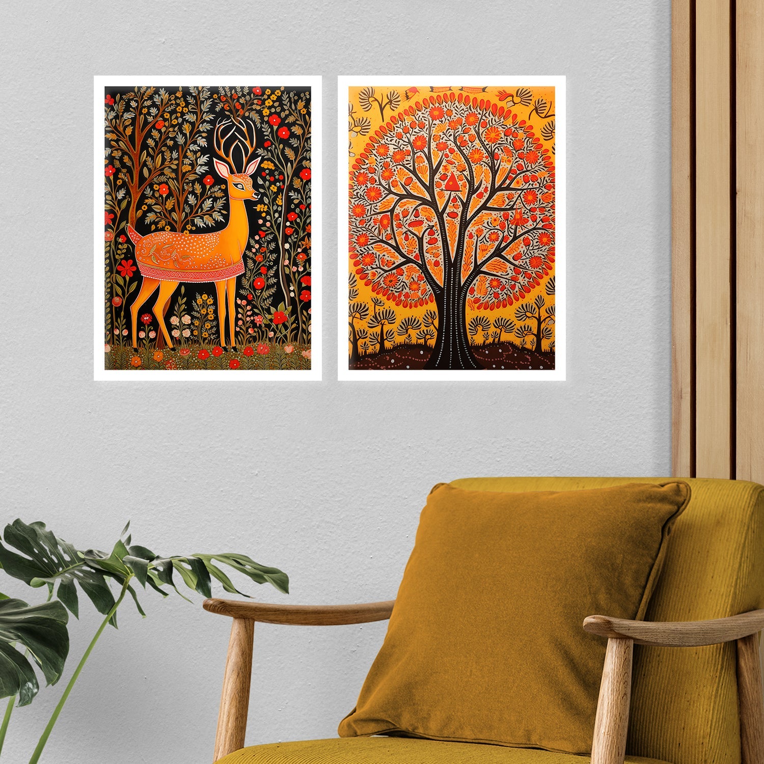 Joyful Jungle Dear Wall Painting