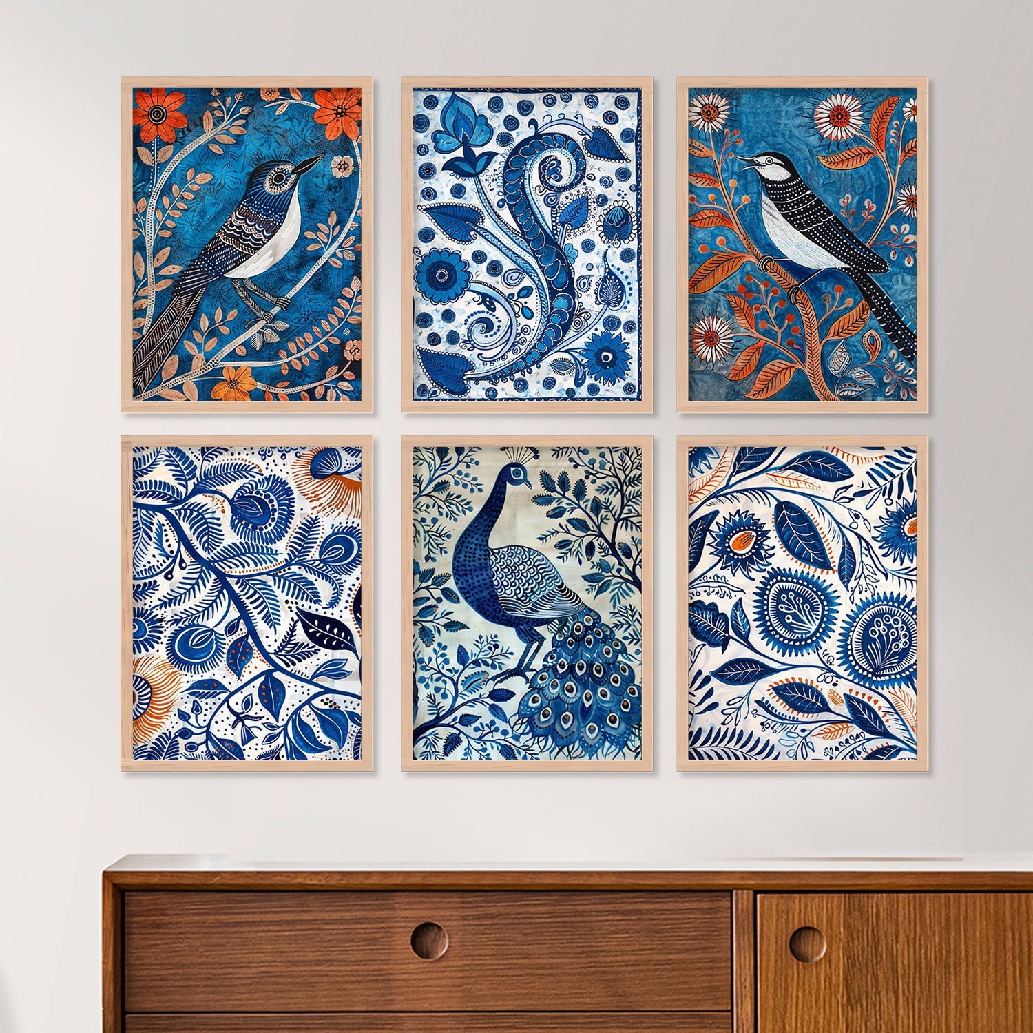 Peacock with Bird Alekhan Art