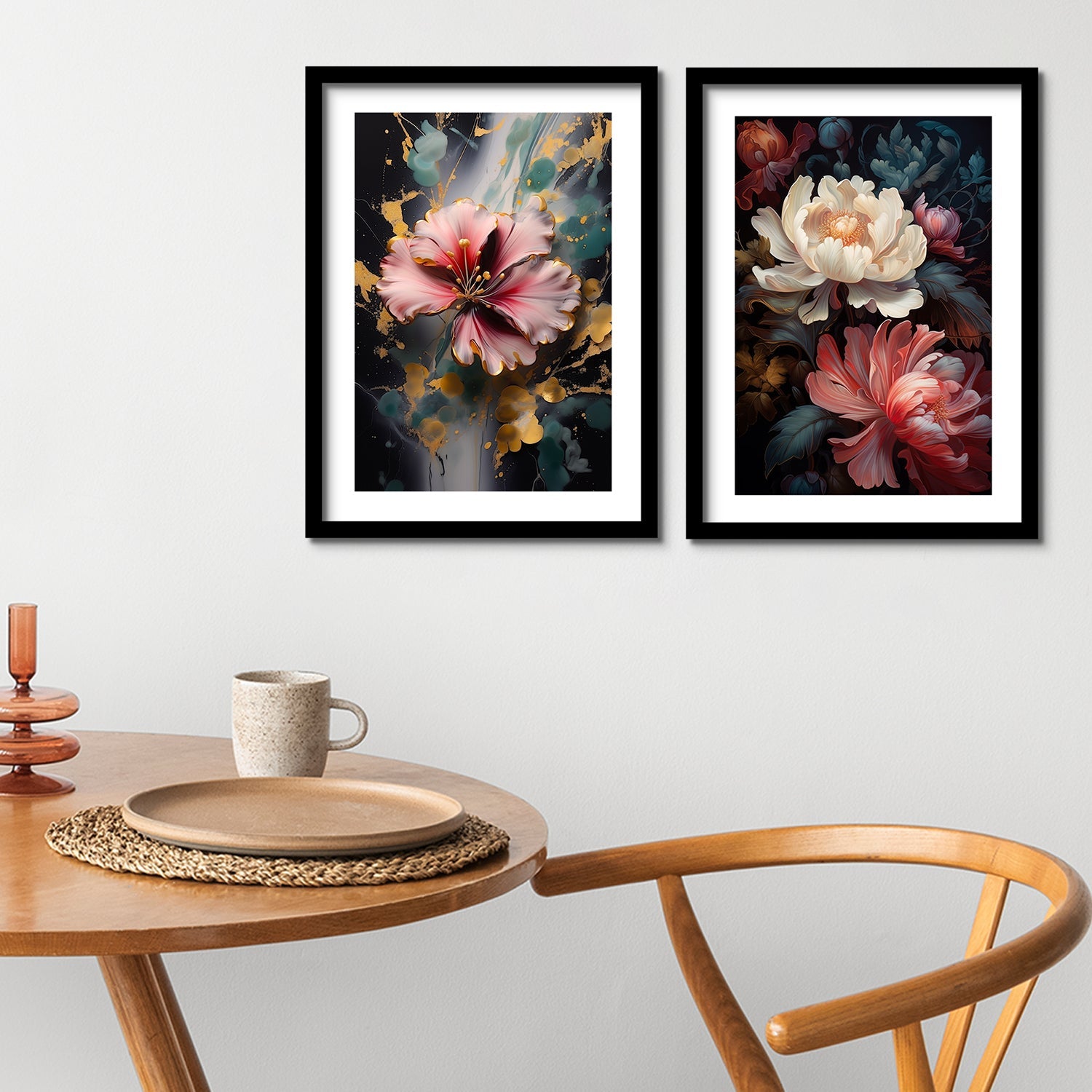 Red Lotus Flower Art
