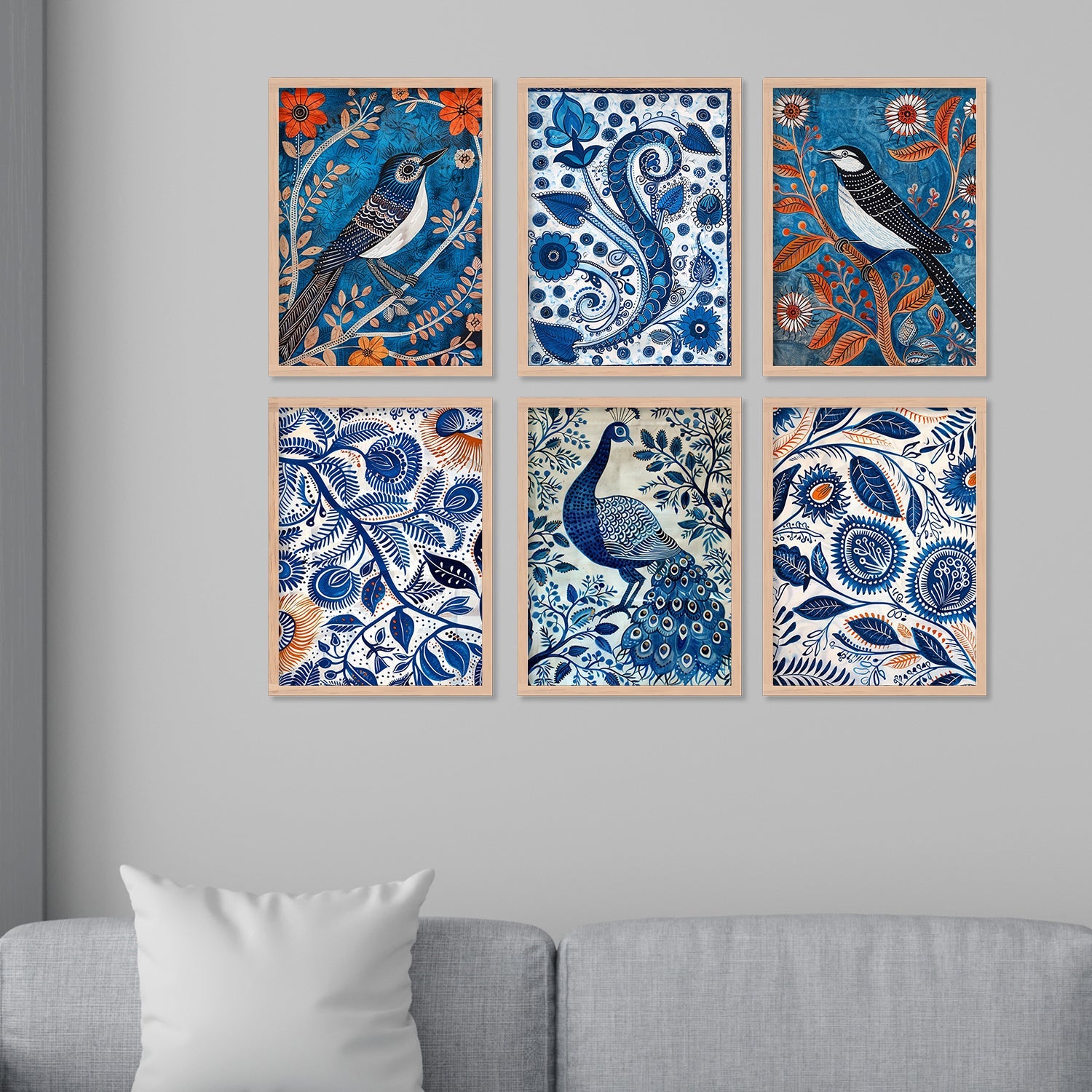 Peacock with Bird Alekhan Art