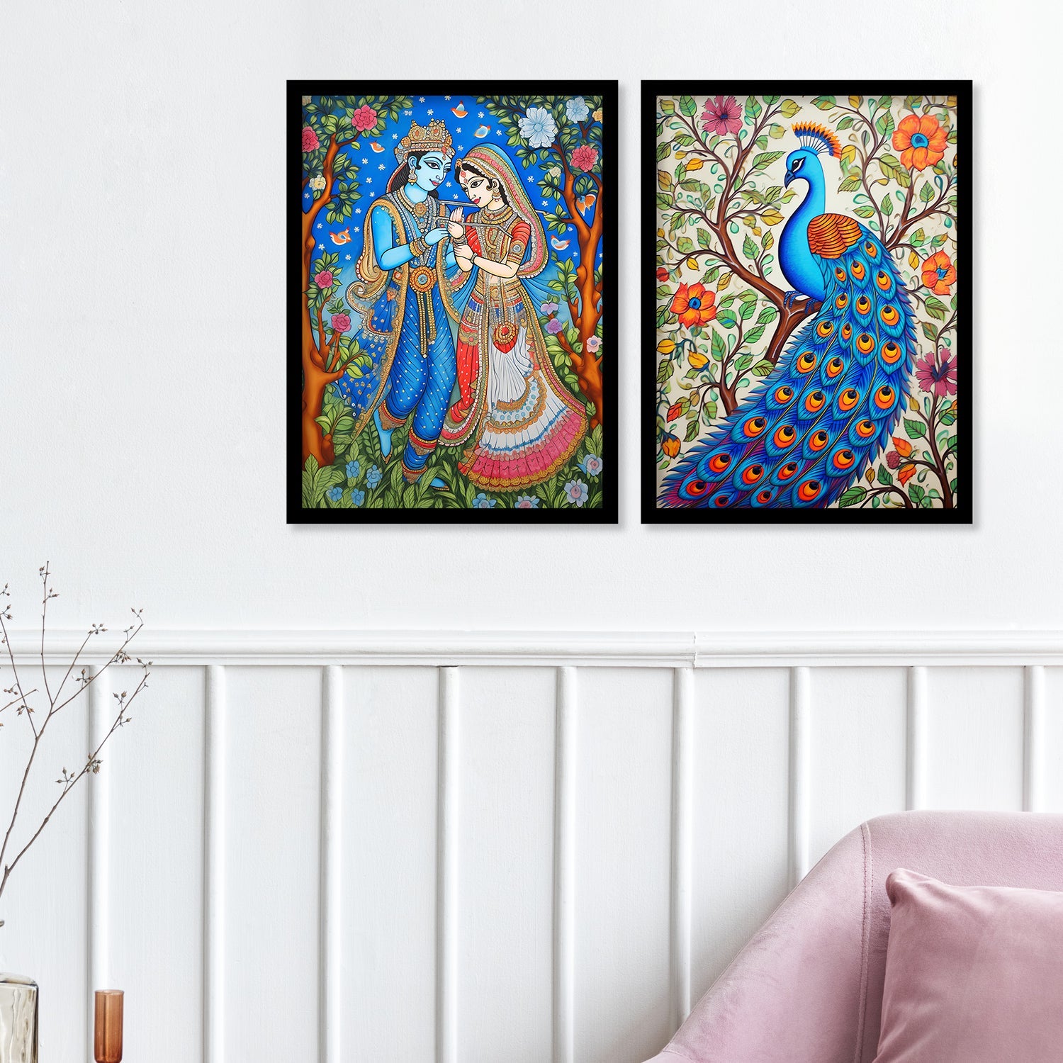 Radha Krishna Ji Madhubani