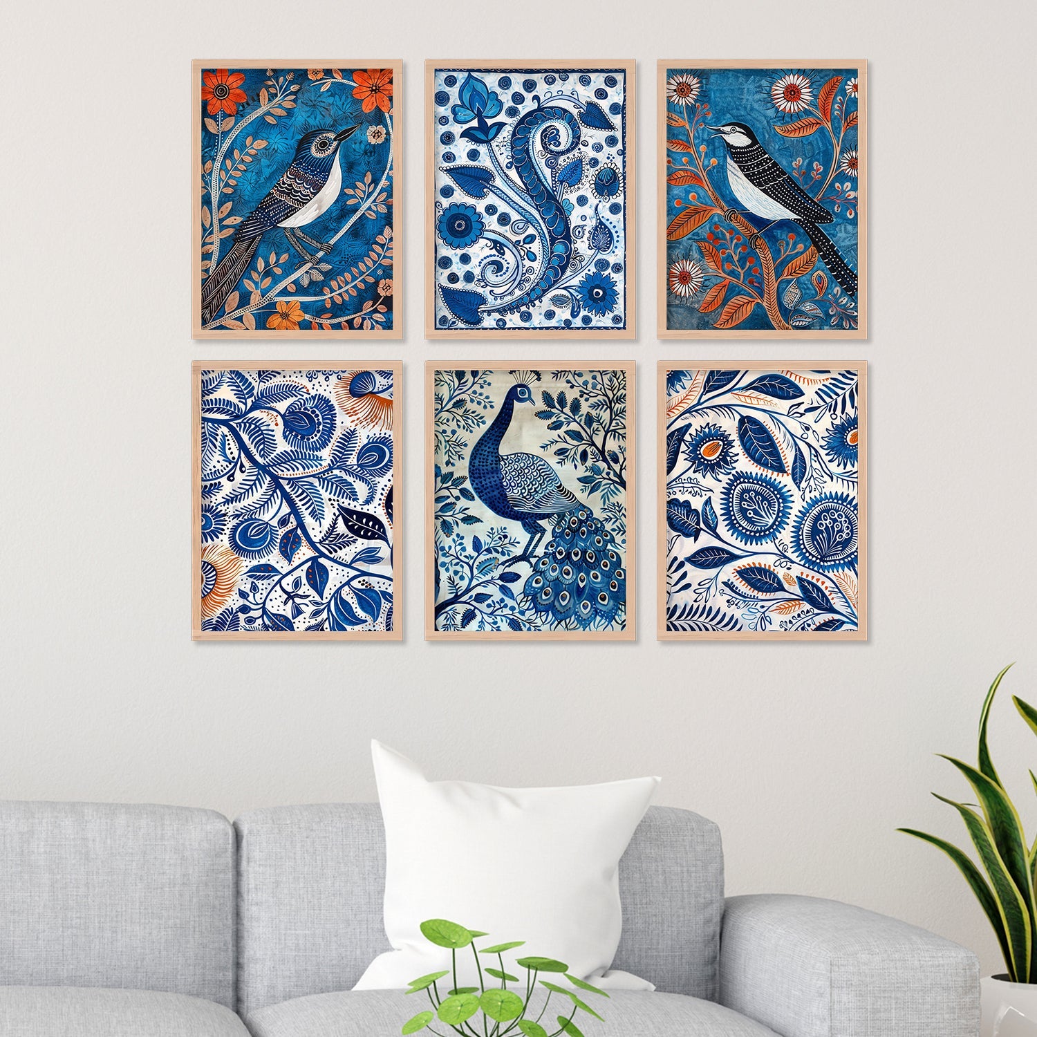 Peacock with Bird Alekhan Art