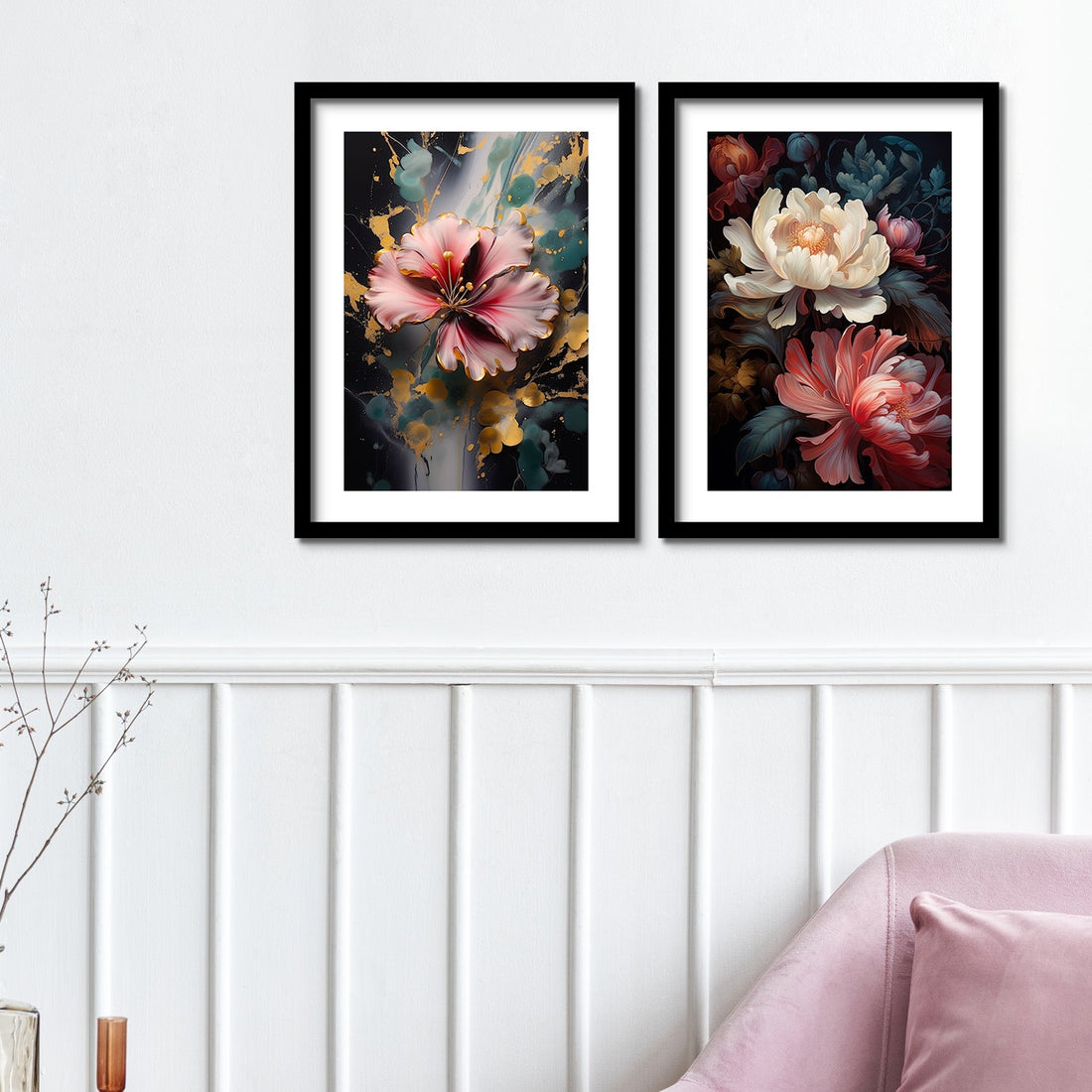 Red Lotus Flower Art