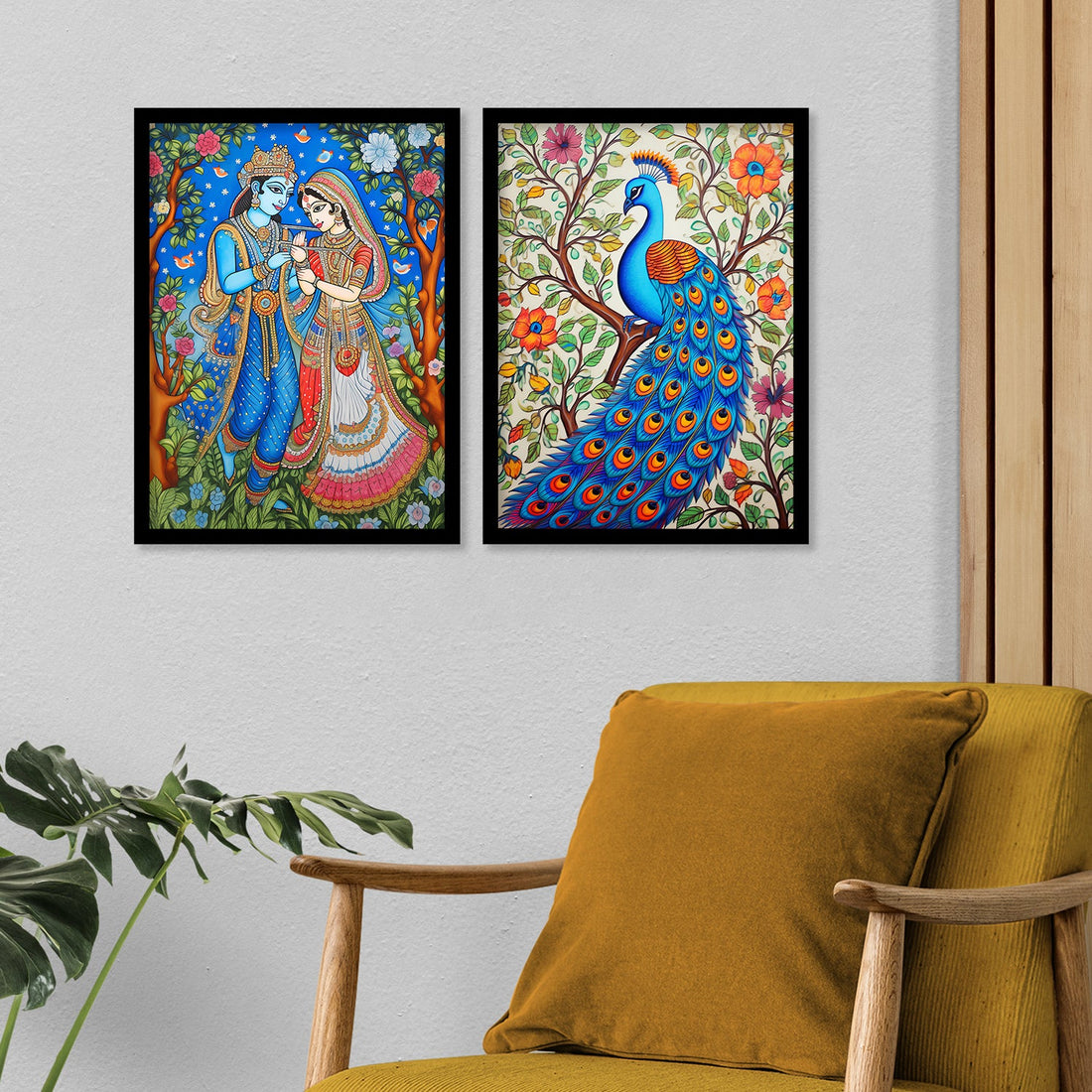 Radha Krishna Ji Madhubani