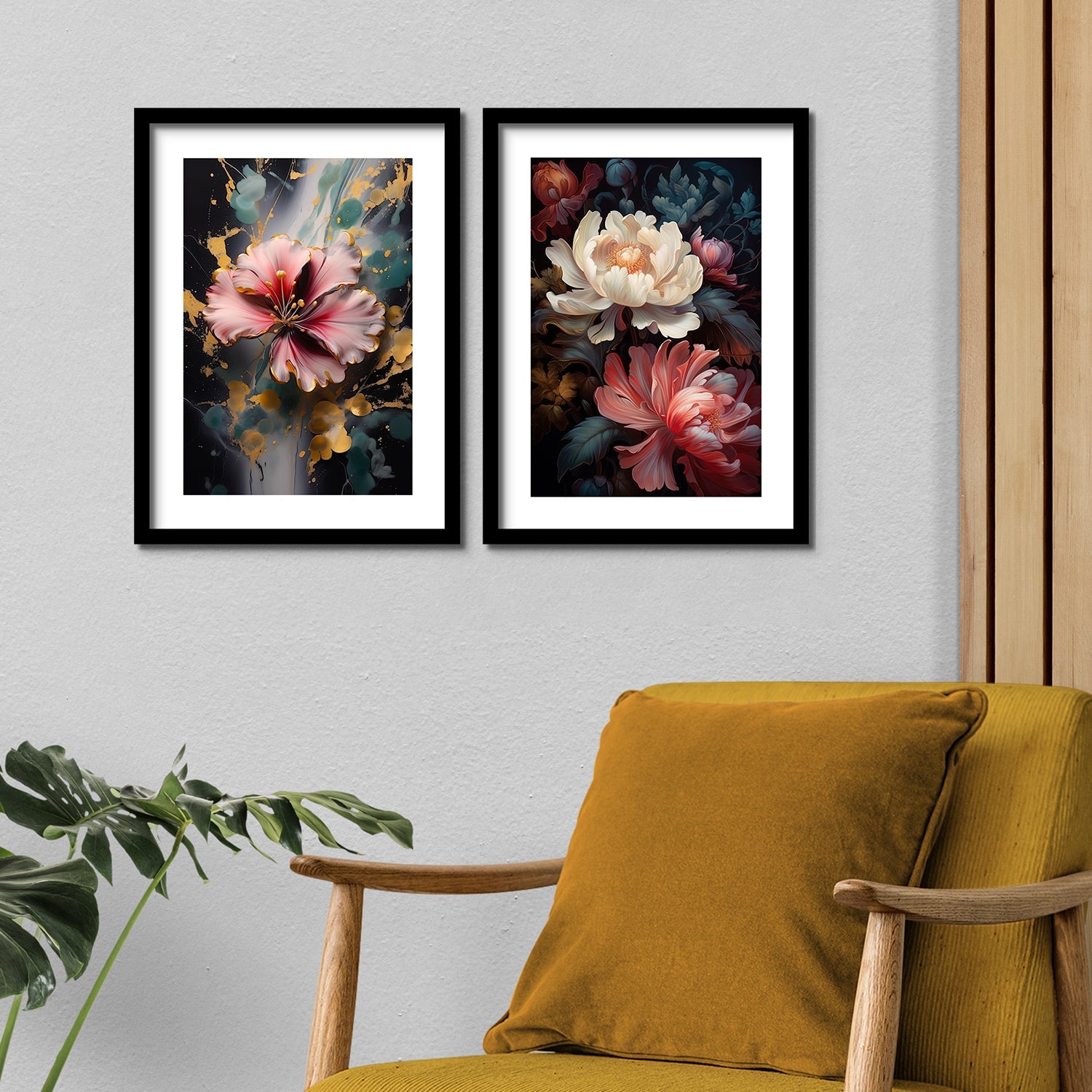 Red Lotus Flower Art