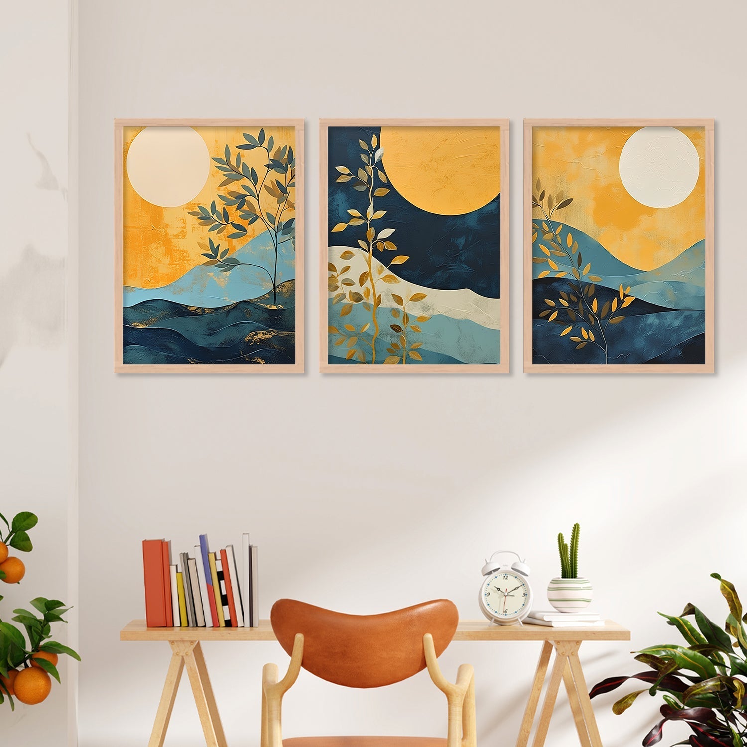Unique Golden Tree Wall Art